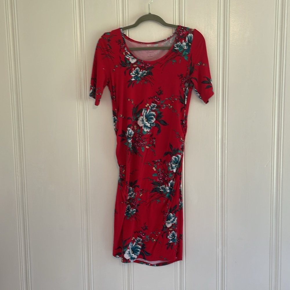 maternity form fitting dress, size small.